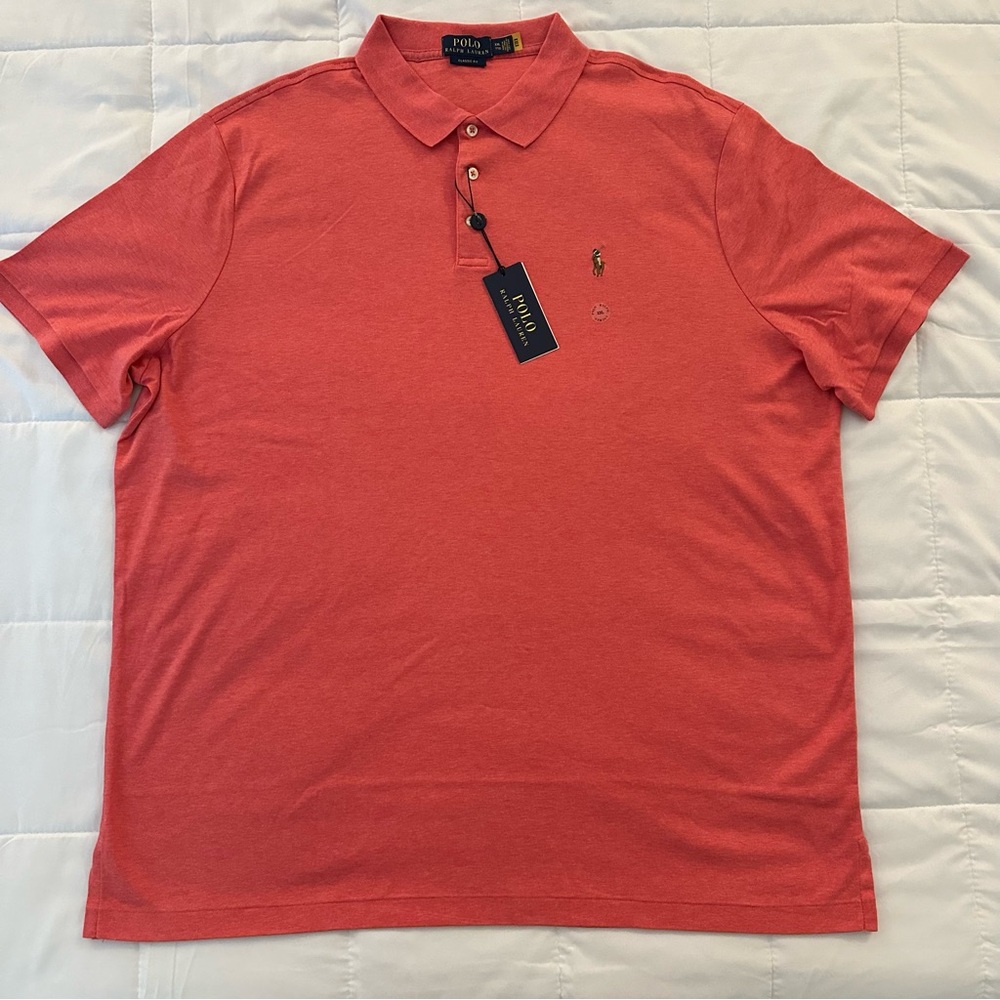 Polo Ralph Lauren ‘Soft Cotton’ Polo Shirt 2XL XXL | New with Tags | Red